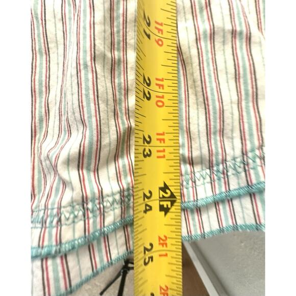 Tommy Hilfiger Striped Button Up Flower Embroidered Long Sleeve Size Medium - Picture 6 of 11